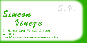 simeon vincze business card